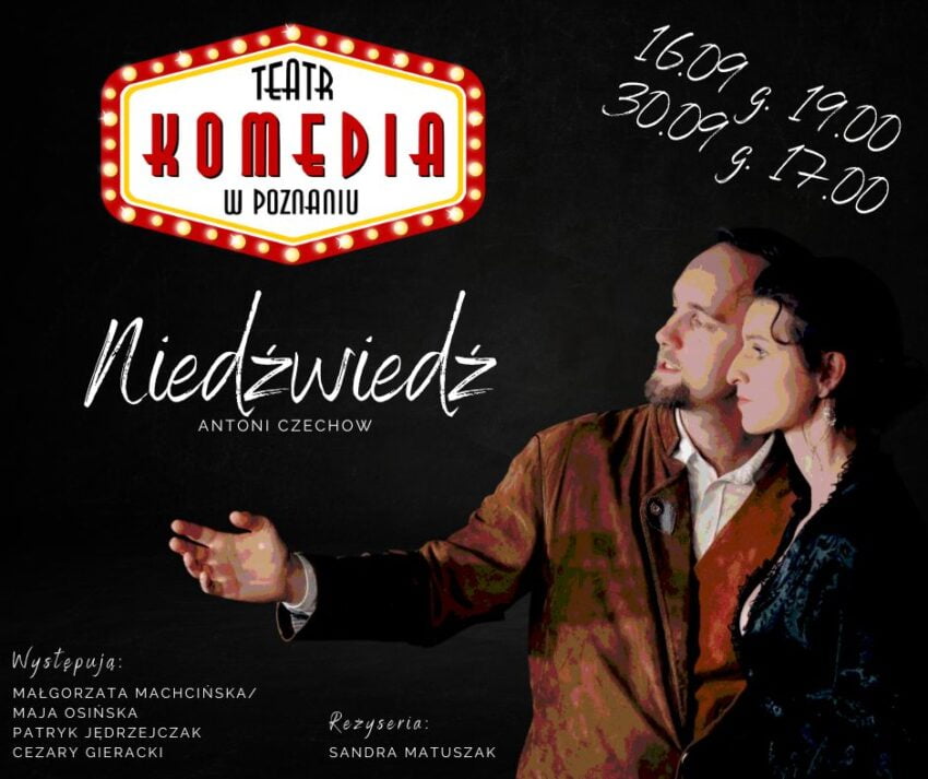 "Niedźwiedź" - 30. września w Teatrze Komedia! 1 Niedzwiedz Post na Facebooka Krajobraz 1 cgieracki